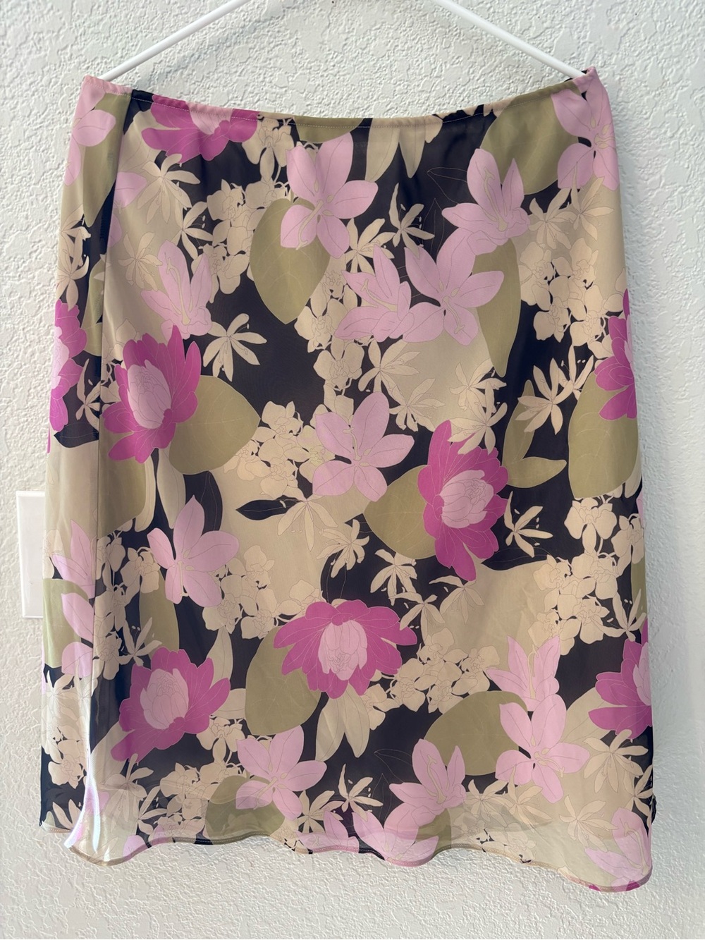 Apostrophe Floral Forest Fairy Skirt Sz XL Sheer Overlay Grunge Y2K 90s